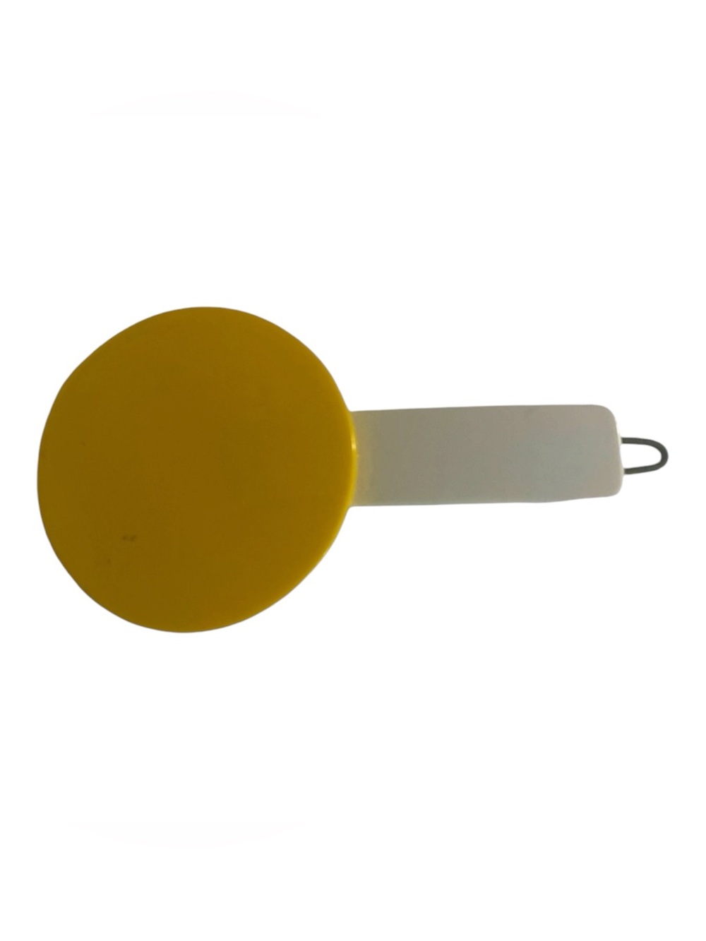 1960’s Mod Yellow on White‎ Barrette, Made in France